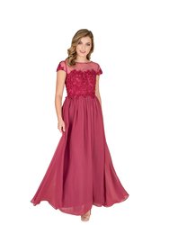 Women's Formal Dress - Rose Red