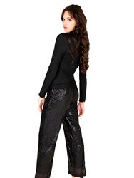 Women's High-rise Sequins Trouser