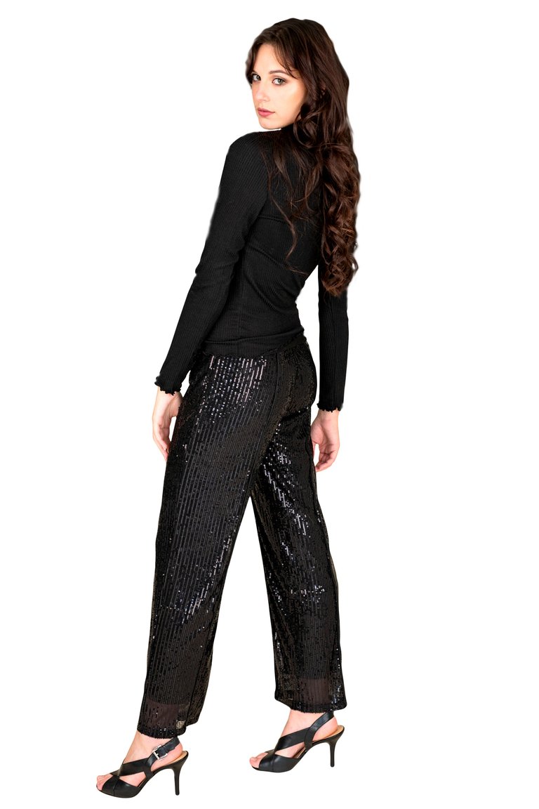 Women's High-rise Sequins Trouser