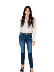 Women's Straight Cut Organic Jeans - Denim Blue