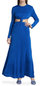 Blue Knot Cut Out Maxi Dress - Blue