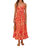 Jaipur Crossover Maxi Dress In Red - Red