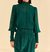 Ruffled Long Sleeve Blouse In Emerald - Emerald