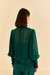 Ruffled Long Sleeve Blouse In Emerald