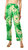 Tropical Print Pant - Green Floral
