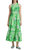 Women Dewdrop Floral Green Sleeveless Cotton Midi Dress - Green