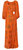 Women Sunny Mood Orange Sequin Long Sleeve Cut Out Midi Dress - Orange