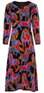 Women Wild Horses Black Cut out Knit Midi Dress Multi - Multicolor