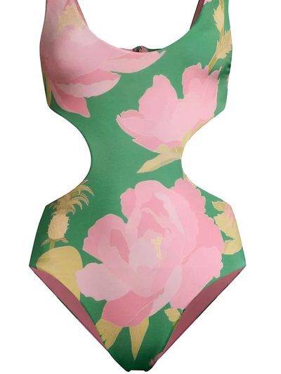 FARM RIO Women Winter Garden Twisted Cut Out One Piece Swimsuit product