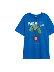Women's Beet Farm to Table Cotton Graphic T-Shirt - Blue