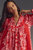 Women's Flora Tapestry Red Long Sleeve Mini Dress
