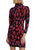 Women's Iridescent Leopards Cut Out Knit Pullover Mini Dress - Multicolor