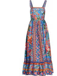 Women's Stitched Garden Tiered Maxi Dress - Stitched Garden Blue