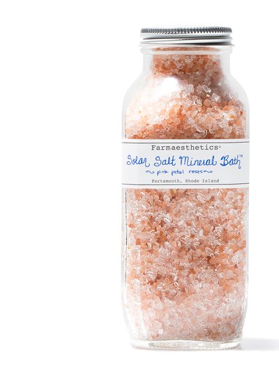 Farmaesthetics Pink Petal Roses Solar Salt Mineral Bath – 16 oz product