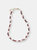 Burgandy Crystals with Freshwater Pearls Short Necklace - Default Title
