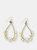 Crystals & Freshwater Pearl Hook Earrings
