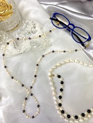 Freshwater Pearls With Black Pearls Glasses Chain