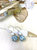 Freshwater Pearls With Rhinestones bordered Turquoise Dangle Earrings