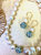 Freshwater Pearls With Rhinestones bordered Turquoise Dangle Earrings