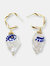 Hand Painted Eyes Baroque Pearl Blinking Eye Earrings - Multi