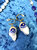 Hand Painted Eyes  Baroque Pearl Hook Earrings