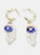 Hand Painted Eyes  Baroque Pearl Hook Earrings - Multi