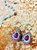 Jasper With Rhinestones Bordered Agate Hook Earrings
