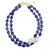 Lapis With Baroque Pearl Double Strands Necklace GN020 - Lapis