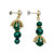Malachite Asymmetric Earrings GE014 - Green