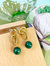 Malachite Chain Earrings GE013