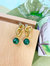 Malachite Chain Earrings GE013