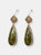 Opal With Rhinestone Bordered Freshwater Pearls Earrings - Multi