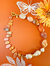 Orange Agate With Baroque Statement Necklace Gn001