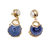 Quartz Pin Earrings GE019 - Blue