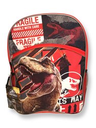 Jurassic World T-Rex 16 Inch Backpack - Red