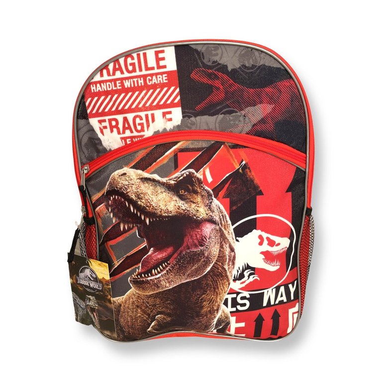 Jurassic World T-Rex 16 Inch Backpack - Red