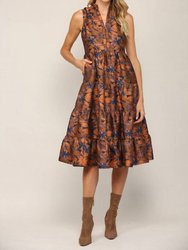 Archer Midi Dress - Rust