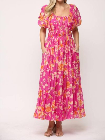 Fate Blooms And Elegance Maxi Dress In Hot Pink Floral product