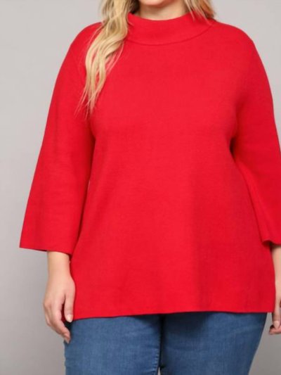 Fate Clarisa Mock Sweater In Red product