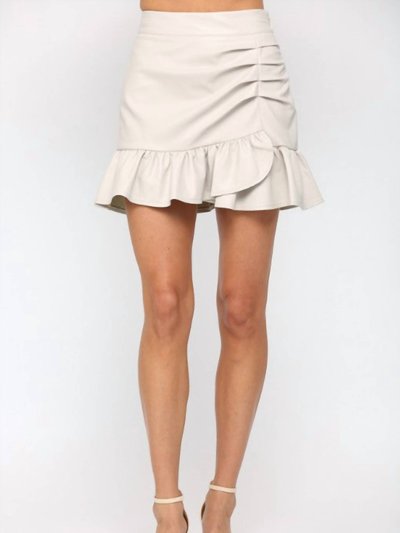 Fate Faux Leather Ruched Mini Skirt product