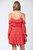 Floral Print Cold Shoulder Ruffle Dress