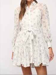 Lana Floral Mini Dress - White