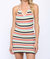 Tie Back Sweater Dress In Multi - Multi