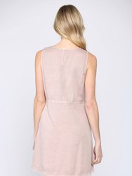 Washed Sleeveless Tencel Dress