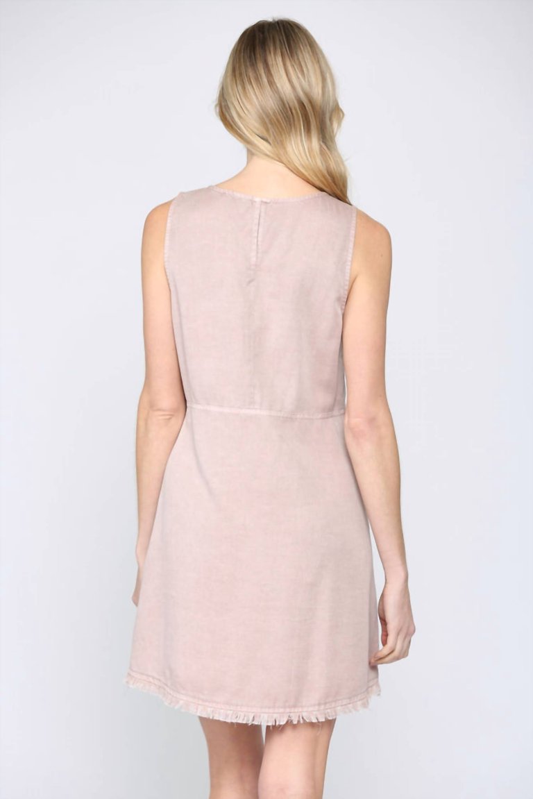 Washed Sleeveless Tencel Dress