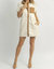 Wilder Leather Contrast Mini Dress - Cream