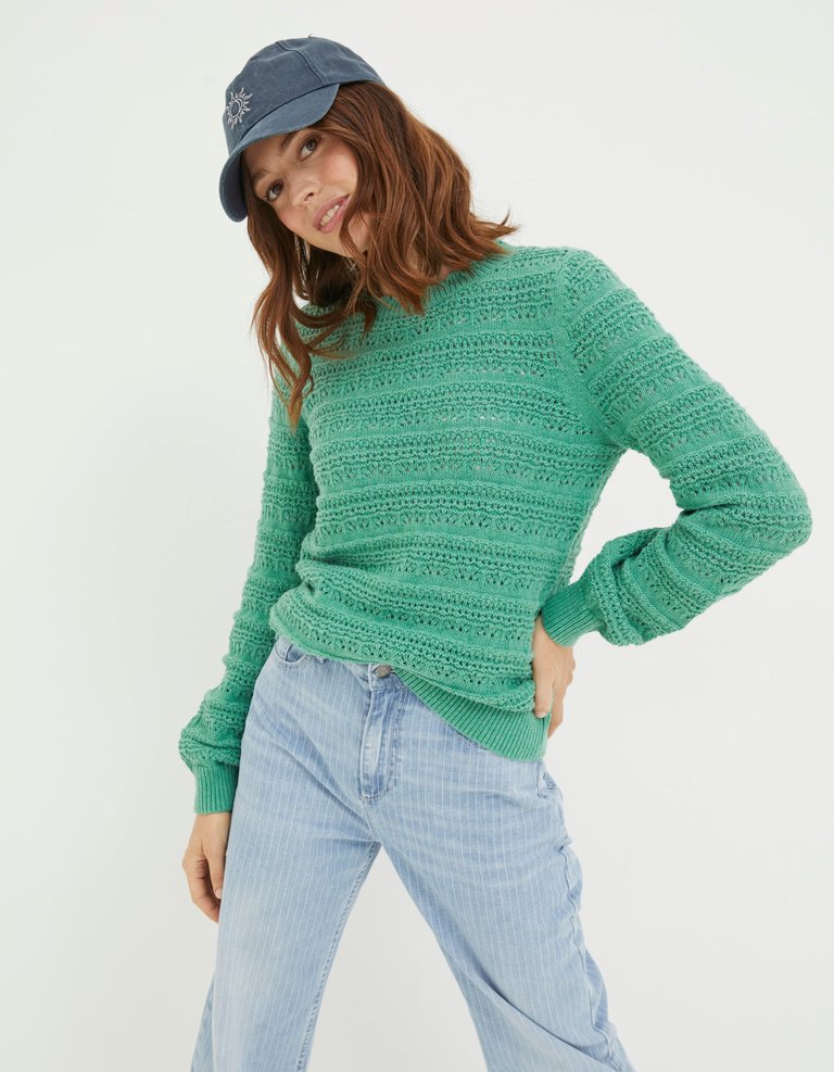 Adrinenna Crew Sweater - Bright Green