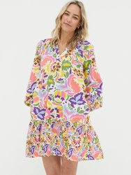 Amy Art Floral Tunic Dress - Multi Colour