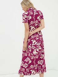 Aster Wallpaper Floral Midi Dress