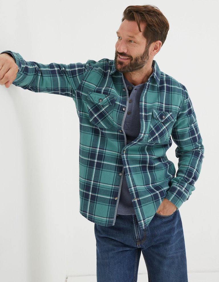 Dawley Check Shirt - Teal Green